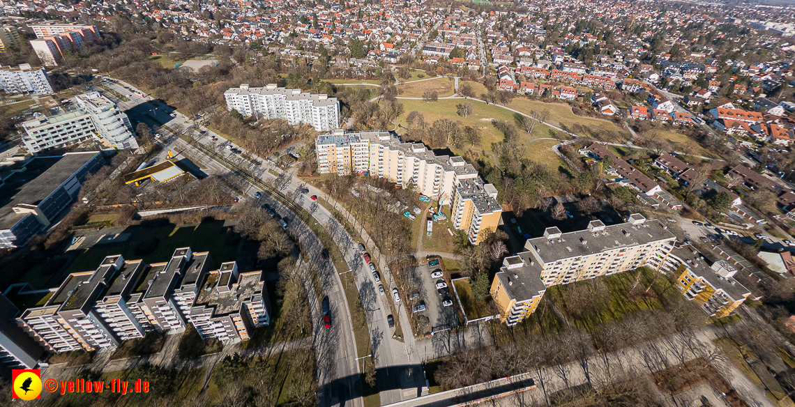 15.02.2023 - Marx-Zentrum und Karl-Marx-Ring mit Umgebung in Neuperlach
